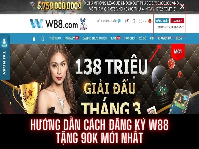 Hướng dẫn cách đăng ký W88 