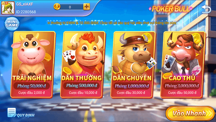 Luật chơi Poker Bull