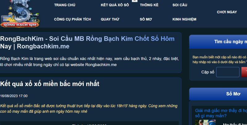 Soi cầu chuẩn xác, uy tín - rồng bạch kim