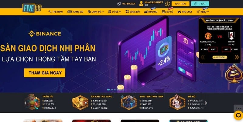 Five88 là sân chơi lớn và là đối tác của nhiều sự kiện thể thao hàng đầu