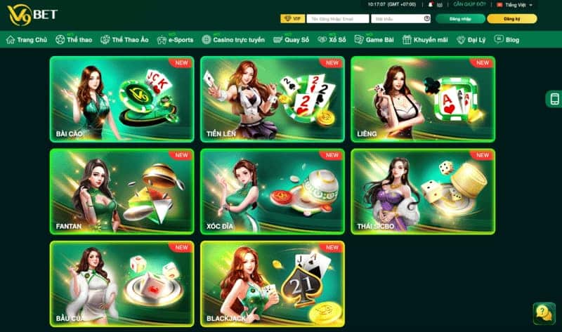 Đa dạng thể loại game bài