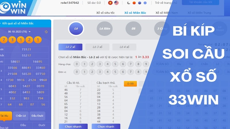 Bí kíp soi cầu xổ số tại 33win