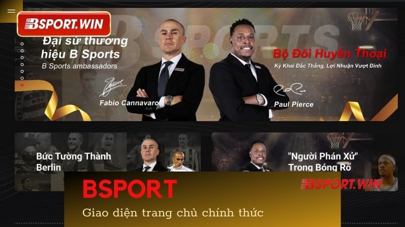 Giao diện chính của Bsport