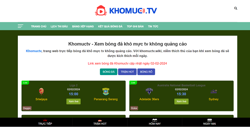 Khomuctv  - Một trong những trang bóng đá siêu năng nổ trong việc giao lưu cùng người dùng