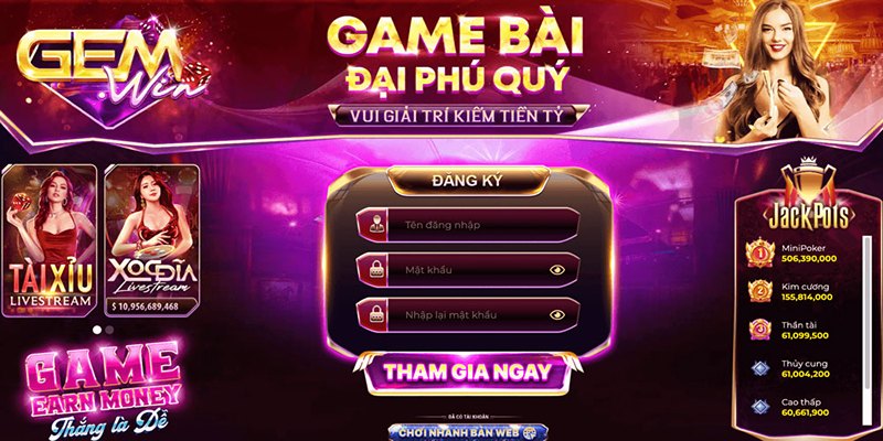 Giới thiệu cổng game bài đổi thưởng GEMWIN