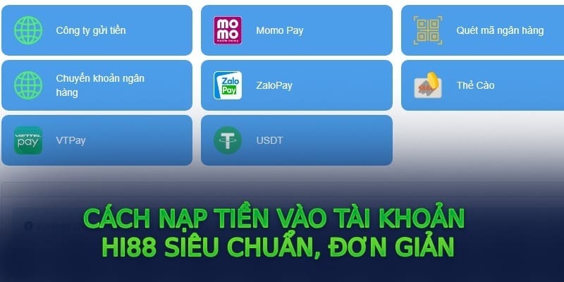 Nạp tiền ngân hàng cực nhanh chóng